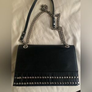 Zara fringe and studded shoulder and crossbody bag